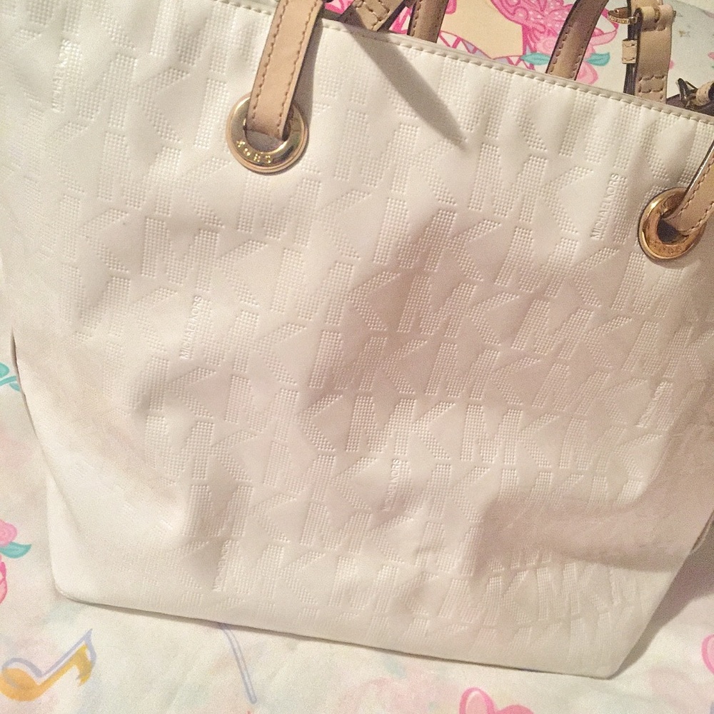 Michael Kors White Jet Set Tote